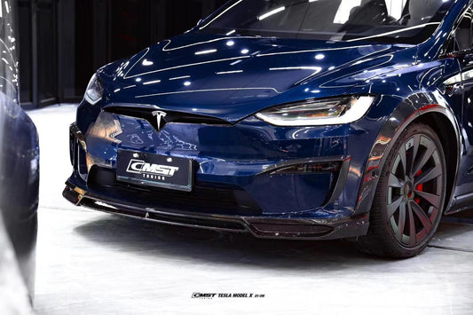 Tesla Model X Plaid Long Range Base 2022 With sensors & 2023-ON Without sensors with Aftermarket Parts - Widebody Wheel Arches Carbon Fiber / FRP from CMST Tuning
