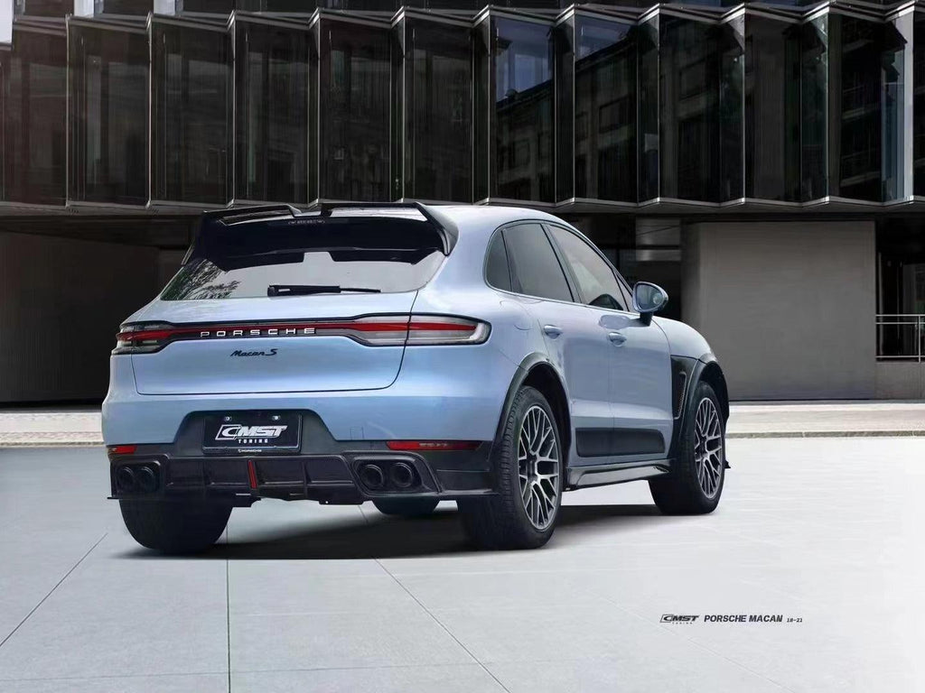 Porsche Macan 95B.1 Base/S/GTS/Sport Edition/Turbo 2015-2018 & Macan 95B.2 Base/S/GTS/Turbo 2019-2021 with Aftermarket Parts - Carbon Fiber & FRP Side Skirts from CMST Tuning