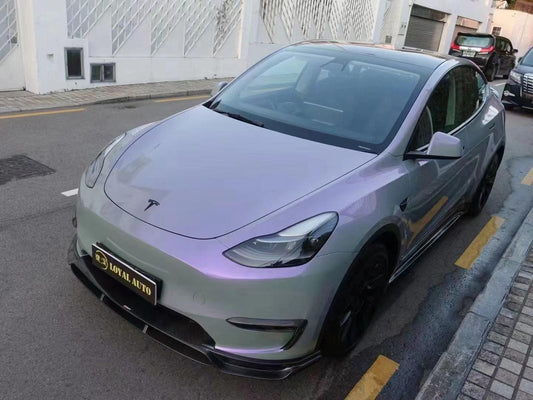 Tesla Model Y Performance AWD Long Range RWD Standard 2020-ON with Aftermarket Parts - V1 Style Upper Valences Carbon Fiber / FRP from CMST Tuning