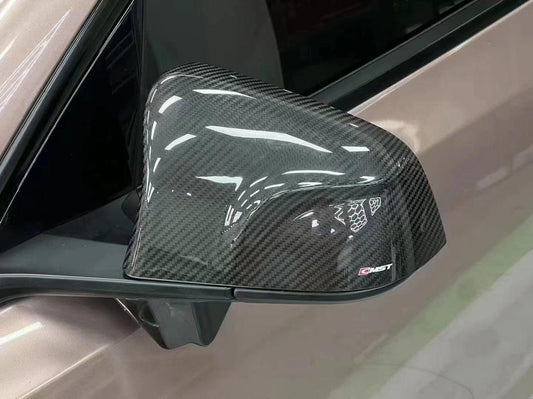 Tesla Model Y Performance AWD Long Range RWD Standard 2020-ON with Aftermarket Parts - Mirror Cover Pre-preg Carbon Fiber from CMST Tuning