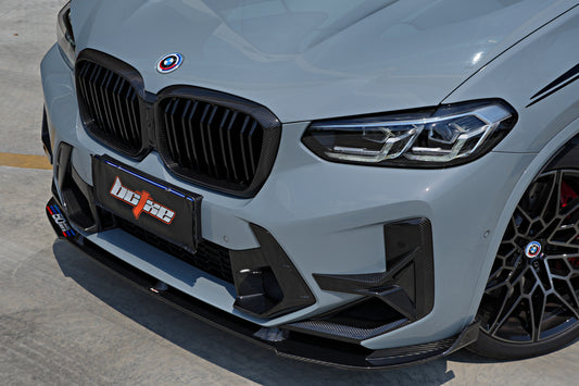 BMW X3M X3MC F97 LCI 2022 2023 2024 & X4M X4MC F98 LCI 2022 2023 2024 with Aftermarket Parts - Front Lip Pre-preg Carbon Fiber from BCTXE Tuning