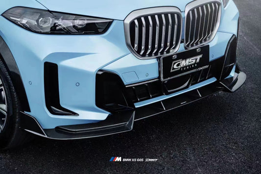 BMW X5 G05 LCI 2024-ON with Aftermarket Parts - Front Lip Pre-preg Carbon Fiber from CMST Tuning