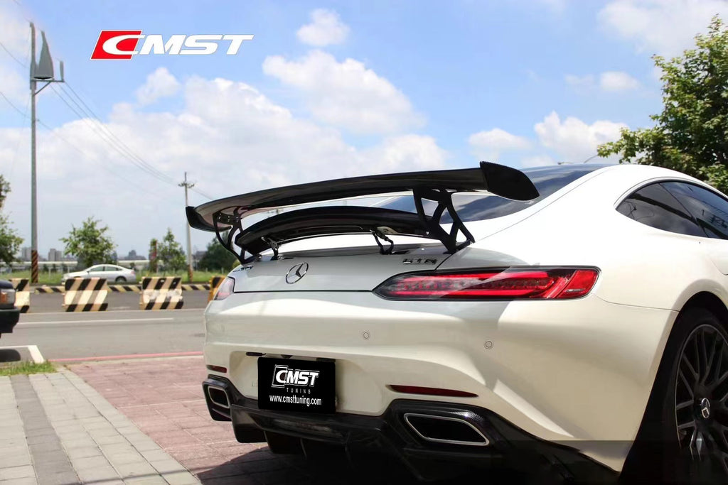 CMST Tuning Carbon Fiber Rear Spoiler Wing Ver.2 for Mercedes Benz C190 AMG GT GTS GTC 2015-2021