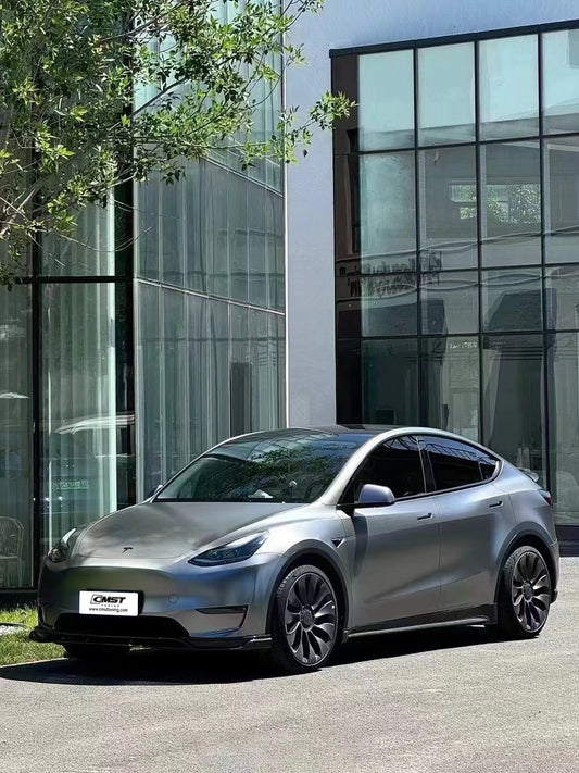 Tesla Model Y Performance AWD Long Range RWD Standard 2020-ON with Aftermarket Parts -V1 Style Side Skirts Carbon Fiber / FRP from CMST Tuning