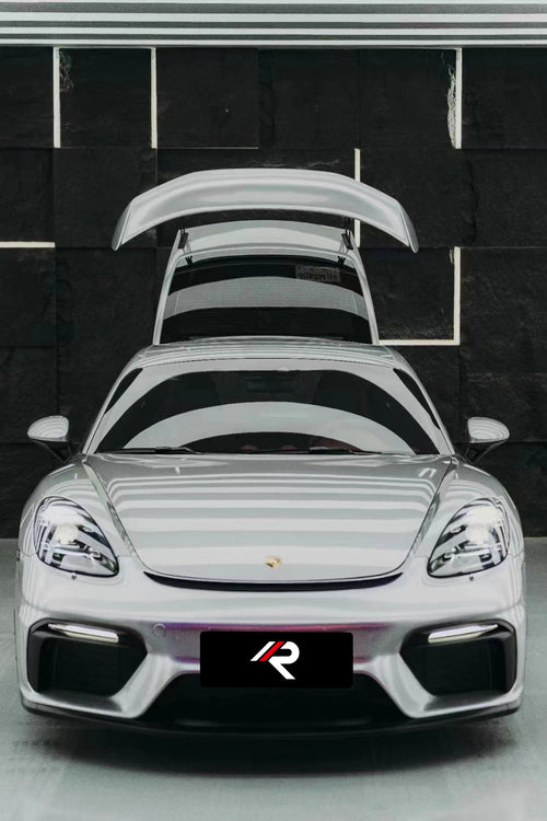 Porsche 718 Boxster & Cayman Base S T GTS with Aftermarket Parts - GT4RS Style Front Bumper PP from Aero Republic