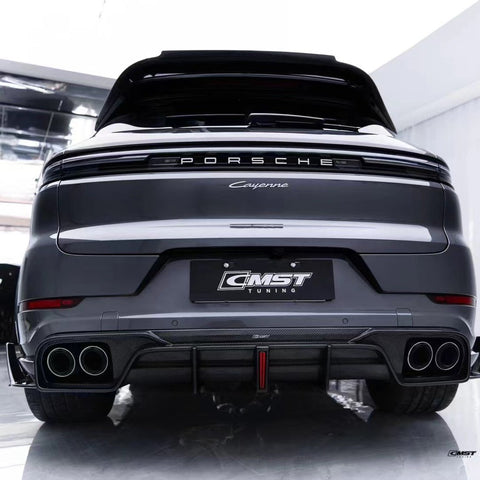 Porsche Cayenne 9Y0 9Y0.1 Base/S/Turbo/Turbo S 2019 2023 & Cayenne 9Y3 9Y3.1 Base/S/Turbo/Turbo S 2019-2023with Aftermarket Parts - Carbon Fiber & FRP Rear Diffuser from CMST Tuning