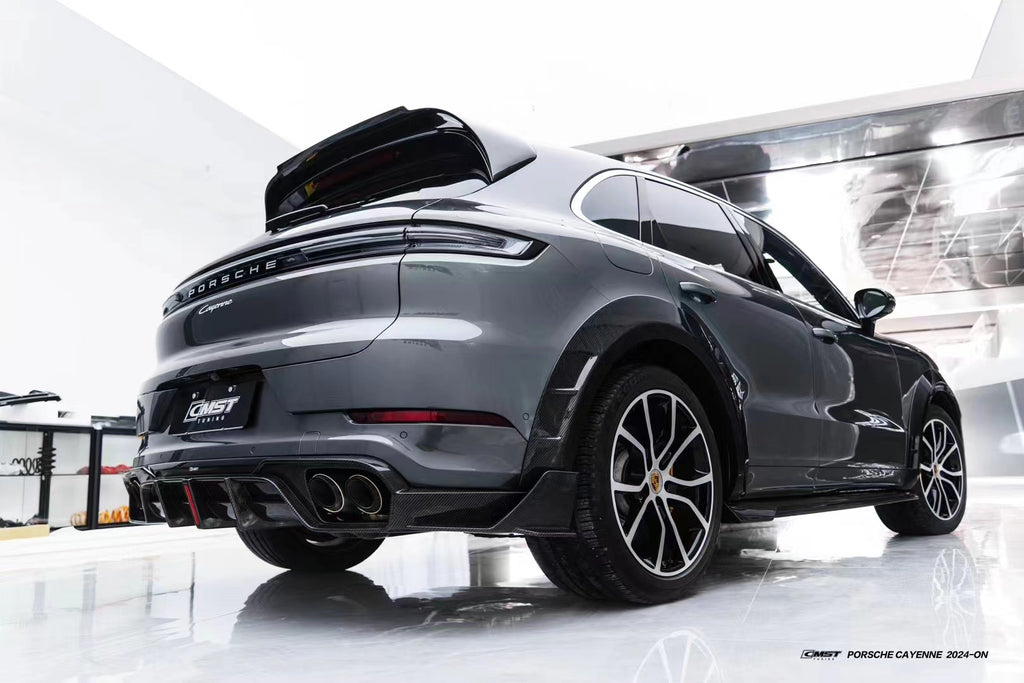 Porsche Cayenne 9Y0 9Y0.1 Base/S/Turbo/Turbo S 2019 2023 & Cayenne 9Y3 9Y3.1 Base/S/Turbo/Turbo S 2019-2023with Aftermarket Parts - Carbon Fiber & FRP Rear Diffuser from CMST Tuning