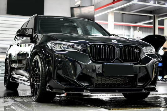 BMW X3M X3MC F97 LCI 2022 2023 2024 & X4M X4MC F98 LCI 2022 2023 2024 with Aftermarket Parts - Front Lip Pre-preg Carbon Fiber from BCTXE Tuning