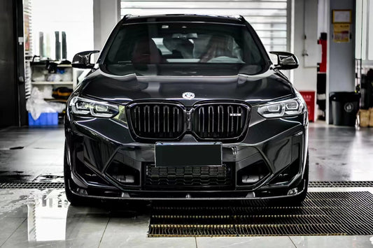 BMW X3M X3MC F97 LCI 2022 2023 2024 & X4M X4MC F98 LCI 2022 2023 2024 with Aftermarket Parts - Front Lip Pre-preg Carbon Fiber from BCTXE Tuning