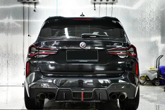 BMW X3 G01 LCI 2022 2023 2024 & X3M X3MC F97 LCI 2022 2023 2024 with Aftermarket Parts - Rear Diffuser Pre-preg Carbon Fiber from BCTXE Tuning