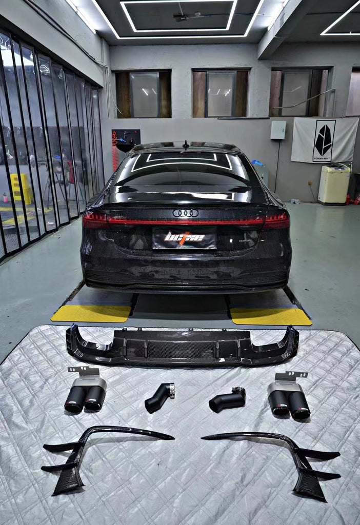 BCTXE Tuning Carbon Fiber V1 Rear Diffuser Ver.1 for Audi A7 C8 2019-ON