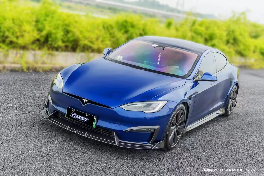 CMST Tuning Carbon Fiber & FRP Front Lip for Tesla Model S 3rd Gen late 2021-ON