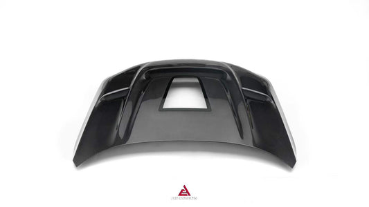 BMW M2 M2CS G87 2023-ON & 2 Series 230i M240i G42 2022-ON with Aftermarket Parts - ART Vented Transparent Glass V2 Style Hood Bonnet Double-sided Dry Pre-preg Carbon Fiber from ArmorExtend