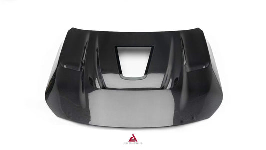 BMW M2 M2CS G87 2023-ON & 2 Series 230i M240i G42 2022-ON with Aftermarket Parts - ART Vented Transparent Glass V2 Style Hood Bonnet Double-sided Dry Pre-preg Carbon Fiber from ArmorExtend