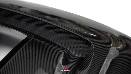 BMW M2 M2CS G87 2023-ON & 2 Series 230i M240i G42 2022-ON with Aftermarket Parts - ART Vented Transparent Glass V2 Style Hood Bonnet Double-sided Dry Pre-preg Carbon Fiber from ArmorExtend