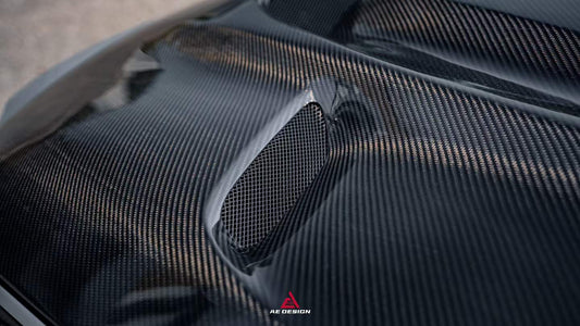 BMW M2 M2CS G87 2023-ON & 2 Series 230i M240i G42 2022-ON with Aftermarket Parts - ART Vented Transparent Glass V2 Style Hood Bonnet Double-sided Dry Pre-preg Carbon Fiber from ArmorExtend