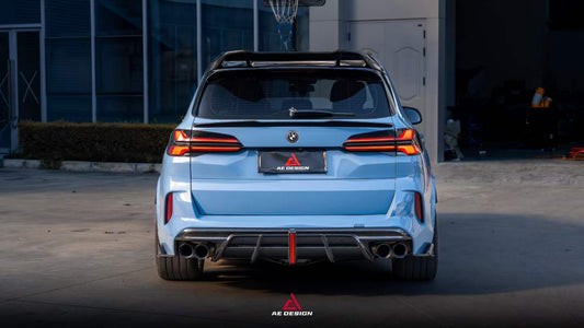 BMW X5 G05 M50i X/S Drive 40i (with M-Package) (Fits Both Pre-LCI & LCI) 2019-ON & X5M X5MC F95 (Fits Both Pre-LCI & LCI) 2020 2021 2022 2023 2024?with Aftermarket Parts - AE Style Rear Spoiler Carbon Fiber from ArmorExtend