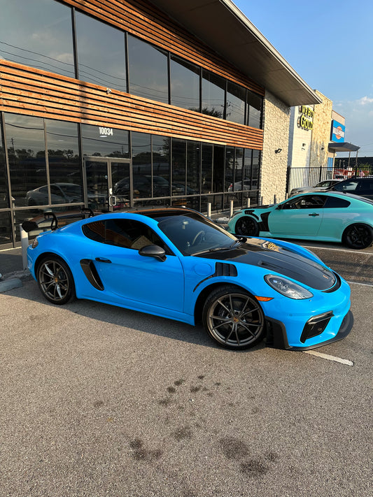 Porsche 718 Cayman Boxster Base S T GTS GT4 Spyder 2017-ON with Aftermarket Parts - Side Vents Carbon Fiber / FRP from CMST Tuning