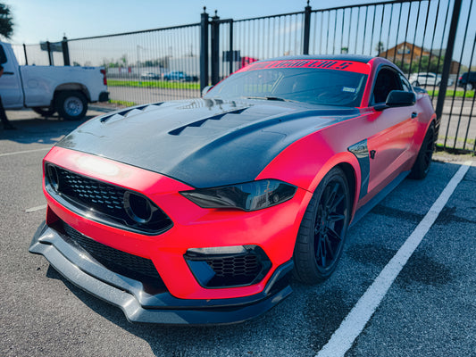 CMST Tuning V1 Vented Hood for Ford Mustang GT 5.0 Mach1 Bullitt S550.2 Carbon Fiber/FRP