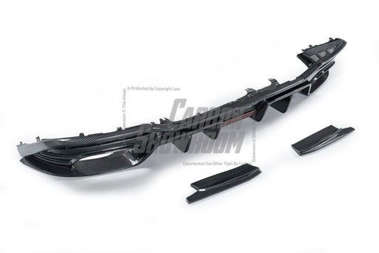 Audi S5 A5 S-line (with s-line bumper) B9.5 2020 2021 2022 2023 2024 with Aftermarket Parts - V2 Style Rear Diffuser & Canards Pre-preg Carbon Fiber from TAKD Carbon