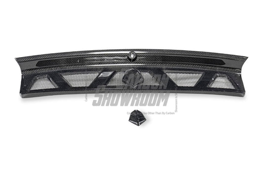 Ford Mustang Ecoboost V6 GT March1 Bullitt S550.1 S550.2 2015 2016 2017 2018 2019 2020 2021 2022 2023 with Aftermarket Parts - "DAWN & DUSK" Trunk Deck Lid Back Cover with Wooden Boat Badge Carbon Fiber / FRP from Robot Craftsman