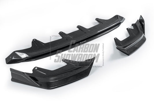 BMW 5 Series 530 540 (with M-package bumper, does not fit base model) & i5 e/x Drive40 (with M-package bumper, does not fit base model) M60 G60 G61 2024-ON with Aftermarket Parts - V1 Style Front Lip Pre-preg Carbon Fiber from TAKD Carbon
