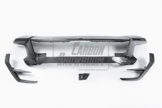 BMW X7 xDrive40i (With M-Package Bumper) M60i ALPINA XB7 LCI G07 2023-ON with Aftermarket Parts - Front Bumper Lower Center Grill Trim Pre-preg Carbon Fiber from TAKD Carbon