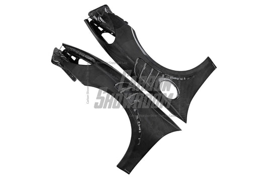 Porsche 718 Cayman / Boxster / GTS / GT4 / Spyder 2017 2018 2019 2020 2021 2022 2023 2024 with Aftermarket Parts - Pre-preg Carbon Fiber Front Fenders from TAKD Carbon