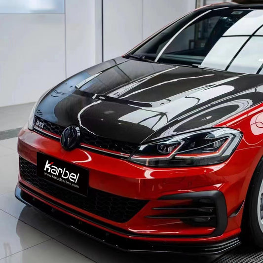 Volkswagen Golf R / GTI / Golf MK7 & MK7.5  2015 2016 2017 2018 2019 2020 2021 with Aftermarket Parts - Hood Bonnet Pre-preg Carbon Fiber from Karbel Carbon