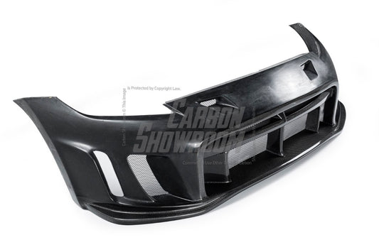 Nissan 370Z Sport Touring Base Fairlady Z Z34 Pre-Facelift 2009 2010 2011 & 370Z Sport Touring Base Fairlady Z Z34 Facelift 2012 2013 2014 2015 2016 2017 2018 2019 2020 & Nismo V1 2009 2010 2011 & Nismo V2 2012 2013 2014 2015 2016 2017 2018 2019 2020 with Aftermarket Parts - Front Bumper Carbon Fiber from EPR USA