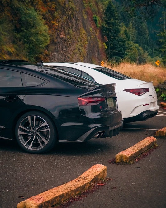 Audi S5 A5 (with s-line bumper, does not base model) B9.5 2020 2021 2022 2023 2024 with Aftermarket Parts - V1 Rear Diffuser Pre-preg Carbon Fiber from BCTXE Tuning