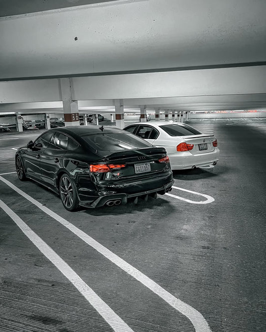 Audi S5 A5 (with s-line bumper, does not base model) B9.5 2020 2021 2022 2023 2024 with Aftermarket Parts - V1 Rear Diffuser Pre-preg Carbon Fiber from BCTXE Tuning