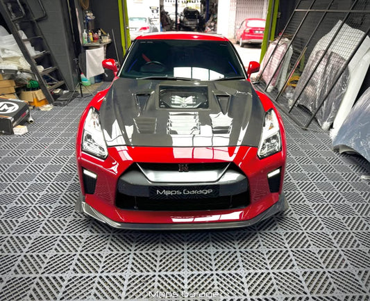 CMST Tuning V2 Tempered Clearview Glass Hood for Nissan GTR Nismo T-Spec Carbon Fiber/FRP