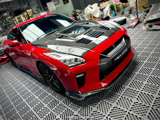 CMST Tuning V2 Tempered Clearview Glass Hood for Nissan GTR Nismo T-Spec Carbon Fiber/FRP