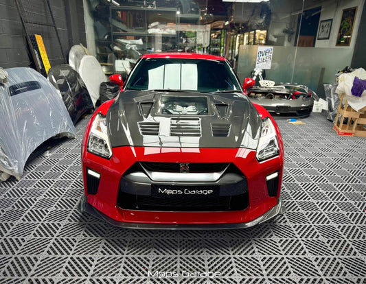 CMST Tuning V2 Tempered Clearview Glass Hood for Nissan GTR Nismo T-Spec Carbon Fiber/FRP