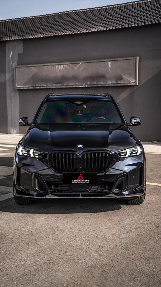 BMW X5 s/x Drive 40i & xDrive 50e (With M-Package, does not fit base model) & M60i G05 LCI 2023-ON with Aftermarket Parts - AE Style Carbon Fiber Front Lip from ArmorExtend