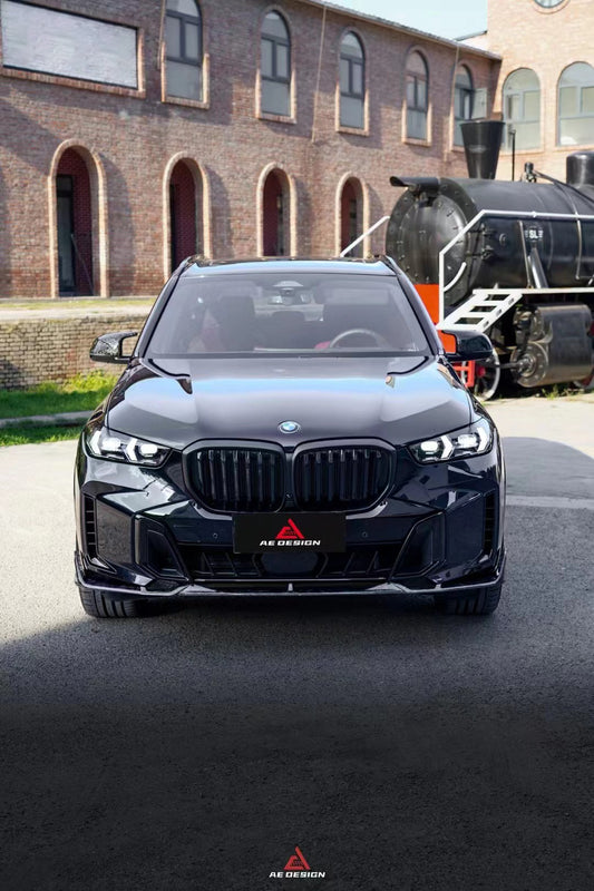 BMW X5 s/x Drive 40i & xDrive 50e (With M-Package, does not fit base model) & M60i G05 LCI 2023-ON with Aftermarket Parts - AE Style Carbon Fiber Front Lip from ArmorExtend