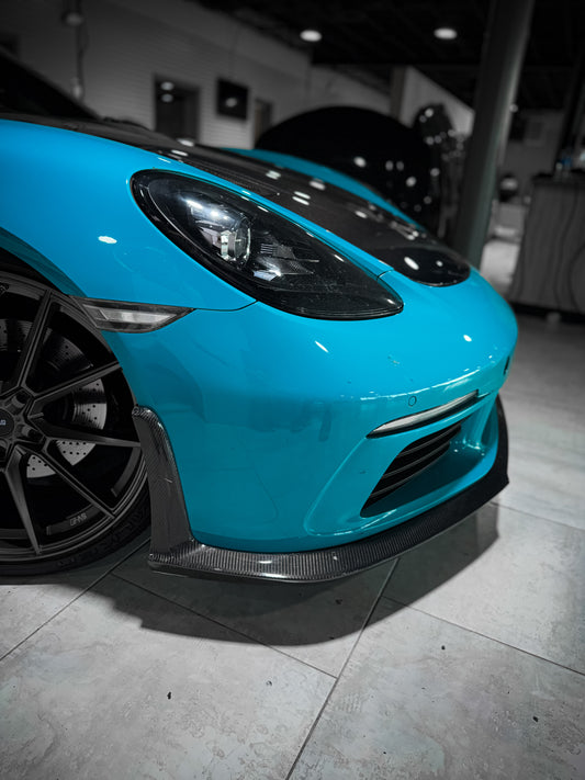 CMST Tuning V1 Front Lip Splitter for Porsche 718 Cayman Boxster Base S T Carbon Fiber/FRP