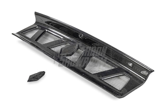 Ford Mustang Ecoboost V6 GT March1 Bullitt S550.1 S550.2 2015 2016 2017 2018 2019 2020 2021 2022 2023 with Aftermarket Parts - "DAWN & DUSK" Trunk Deck Lid Back Cover with Wooden Boat Badge Carbon Fiber / FRP from Robot Craftsman