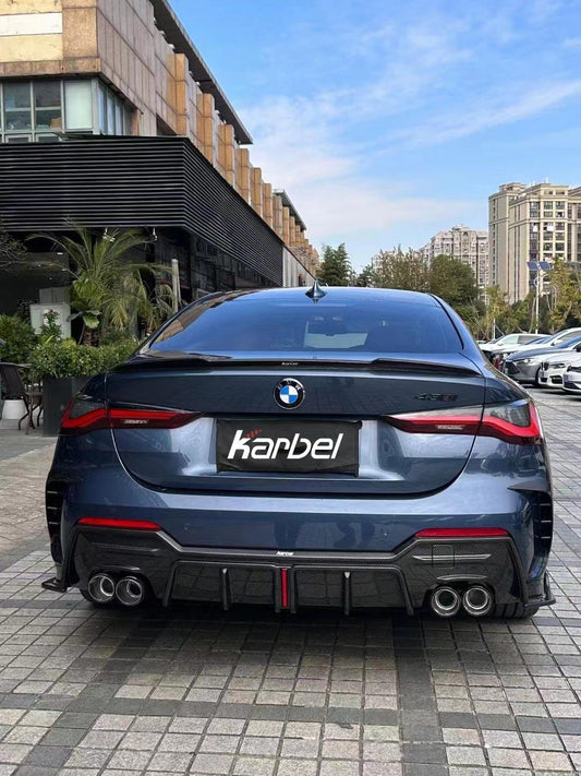 BMW 4 series 430i M440i G22 G23 2020-ON & M4 / M4C / M4CS  G82 2021-ON with Aftermarket Parts - Rear Spoiler Pre-preg Carbon Fiber from Karbel Carbon