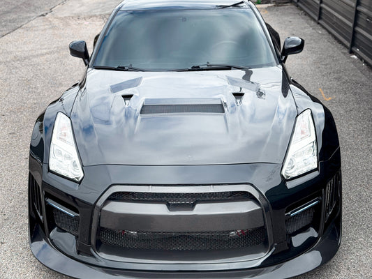 Robot Craftsman "Godzilla" Widebody Front Bumper & Lip for Nissan GTR Nismo C/DBA Carbon Fiber/FRP