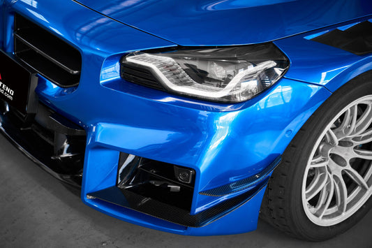 BMW M2 & M2C G87 2023-ON with Aftermarket Parts - AE Style Front Canards Carbon Fiber from ArmorExtend