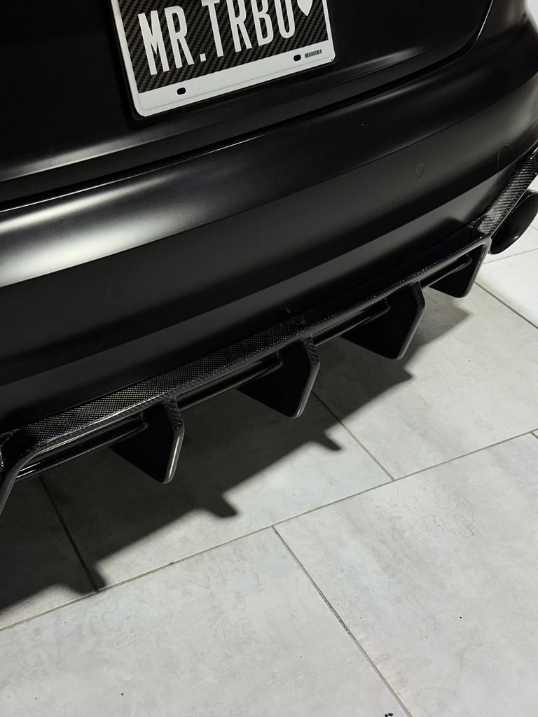 Future Design Carbon Fiber REAR DIFFUSER & REAR CANARDS - "Blaze kit" for Audi RS5 B9 2017-2019