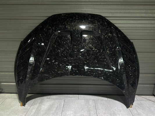 Audi R8 Gen 2 2017 2018 2019 2020 2021 2022 2023 with Aftermarket Parts - AE Style Hood Bonnet Double-sided Carbon Fiber / Partial Carbon Fiber from ArmorExtend