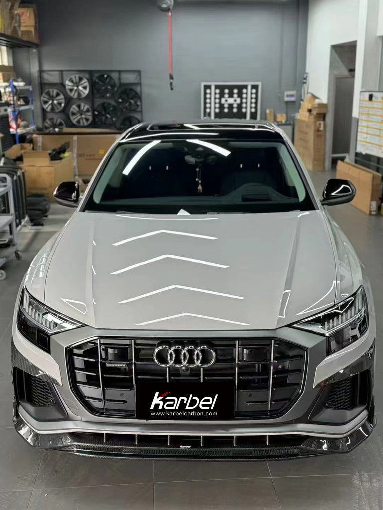 Karbel Pre-preg Carbon Fiber Front Lip for Audi SQ8 Q8 Pre-facelift 2019-2023