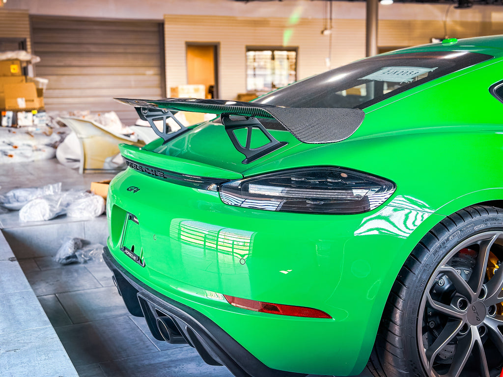 Future Design Carbon Fiber Rear Spoiler Wing for Porsche 718 Cayman / GT4