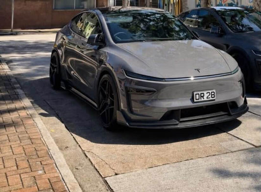 Tesla Model Y Juniper 2026-ON with Aftermarket Parts - V6 Front Lip PP Polypropylene from CMST Tuning