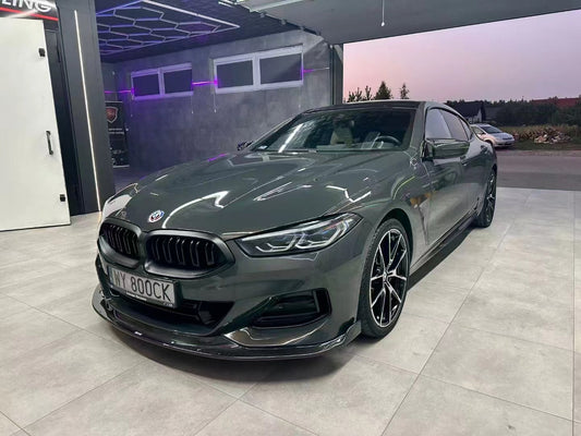 BMW 8 Series M850 840 (With M-Package Bumper) G14 G15 G16 2018 2019 2020 2021 2022 2023 2024 with Aftermarket Parts - Front Lip Pre-preg Carbon Fiber from Karbel Carbon