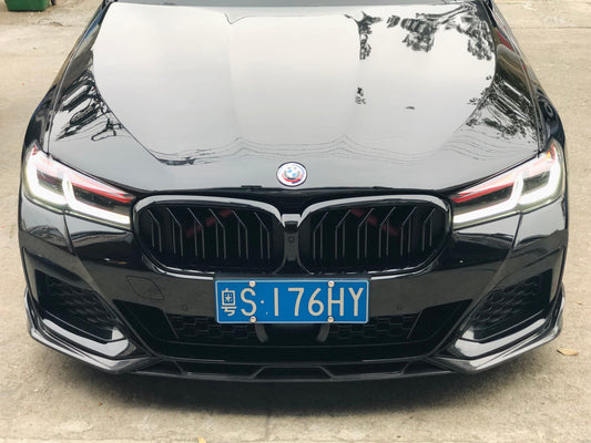 BMW 5 Series M550i 540i (With M-Package Bumper) G30 G31 LCI 2021 2022 2023 2024 with Aftermarket Parts - AE Style Front Lip Carbon Fiber from ArmorExtend