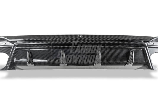 Audi S4 / A4 (With S-line Bumper) B9.5 2020-ON with Aftermarket Parts - With & Without Light Rear Diffuser Pre-preg Carbon Fiber from BCTXE Tuning